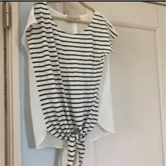 リボン　ボーダー　カットソーのサムネイル