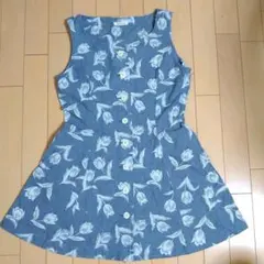 ワンピース　チューリップ柄　日本製