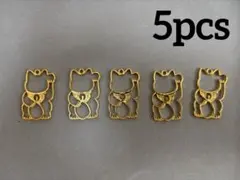 招き猫　チャーム　空枠　5個セット