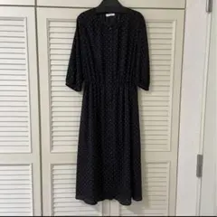 earth music&ecology ドット柄　ワンピース 七分袖