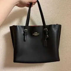 COACH ブラック レザー トートバッグのサムネイル