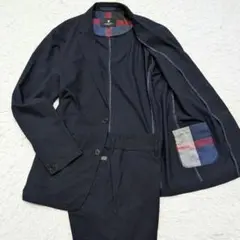 ✨️美品✨️ブラックレーベル　シアサッカー　セットアップ　ネイビー　Lのサムネイル