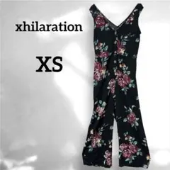 美品✨海外古着✨xhilaration【XS】オールインワン 花柄 ブラック