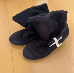 黒スエードファーブーツ　20センチ