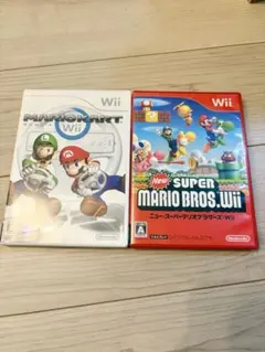 ゲーム　Wii ソフト　New スーパーマリオブラザーズ　マリオカート　セット