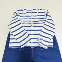 最終価格18m/81cm プチバトー♡カーディガン ストライプ