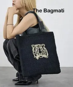 The Bagmati アニマル刺繍 ブラックトートバッグのサムネイル