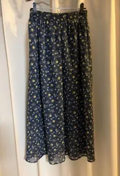 earth music&ecology ロング丈 花柄 フレアスカート Fサイズ