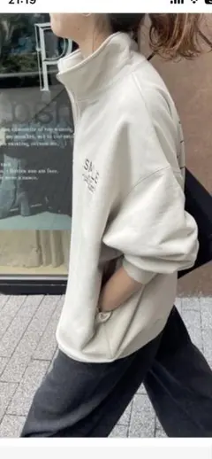 Spick &spanハーフジップスウェット