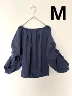 着痩せ効果❣️シフォンブラウス⭐️バルーン袖