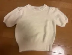 PARIS パフスリーブセーター クリーム色