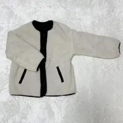 アイボリー ボアジャケット リバーシブル ブラック