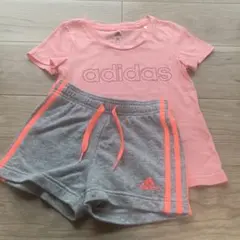 美品　adidas セットアップ　半袖　女の子　120cm