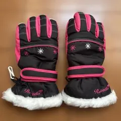 オンヨネ キッズ 子供 スキーグローブ 17cm (J-S) ブラック/ピンク