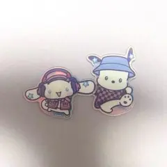 サンリオキャラクターズ アクリルブローチ シナモン ポチャッコ セット