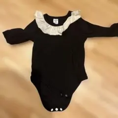 SHEIN 黒 フリル付きロンパース 3-6M