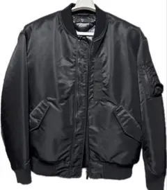 新品 サイズL +Jハイブリッド ダウンオーバーサイズMA-1 ユニクロ　黒