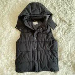 THE SHOP TK 取り外しOK フード付き Wジップ ベスト L