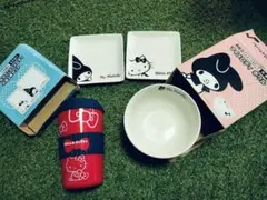 ハローキティ・マイメロディ 4点セット 食器セット 新品未使用