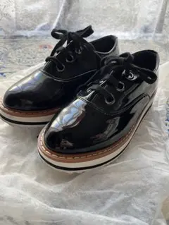 ESPERANZA エナメル ブラックシューズ