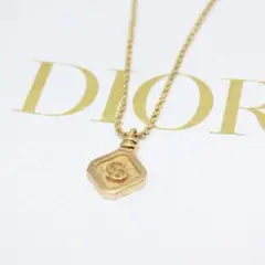 美品 Dior クリスチャンディオール CD ロゴ ゴールド ネックレス