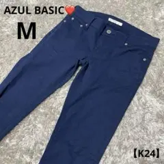美品❤️AZUL BASIC❤️ネイビー ストレッチスキニーパンツ❤️M
