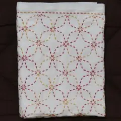 刺し子完成品　♡角七宝♡　～ぼかしカラー・あか～のサムネイル