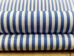A363・綿100％・ストライプ柄 ・ブルー系3ｍ・薄地・ブロード