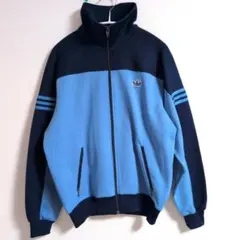 80s アディダス トラックジャケット 西ドイツ デサント製 水色 L相当
