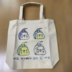 インコ　トトートバッグ 厚手　キャンバス地　エコバック【新品】