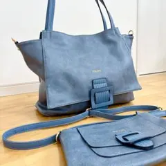 フィラノ トートバッグ ショルダーバッグ 2way A4ポーチセット ブルーのサムネイル