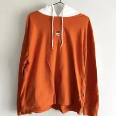 美品⭐️ フィラ　FILA フード付きパーカー オレンジ　メンズ　パーカー　M
