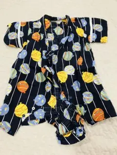 petit main 甚平 ロンパース 70サイズ ネイビー 男の子 70