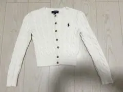 ポロ　ラルフローレン ケーブルニットカーディガン130 美品　キッズ