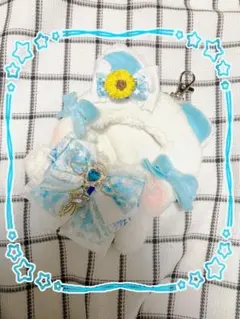 ぬい服　着ぐるみ　10cmぬい　白　水色　ハムスター　ちびぐるみ　にじぱぺっと