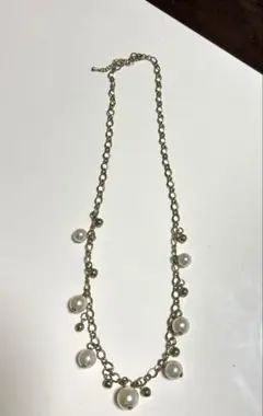 パール風ビーズ ネックレス 調整可能