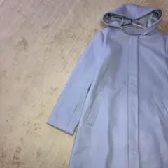 グローバルワーク 2WAYコート　 M ブルー　ウーリーテック　フード取外し可