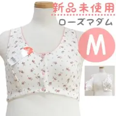 新品未使用　ローズマダム　マタニティ　ハーフトップ　M　小花柄　ホワイトのサムネイル