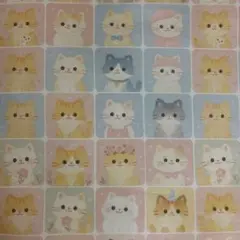 1M 秋冬新柄可愛い猫　ネコにゃんこシーチングプリント生地ハギレ生地コットン綿