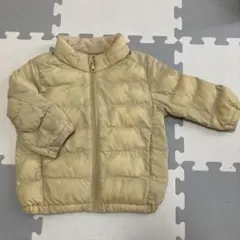 ベージュ 中綿コート ジッパー付き