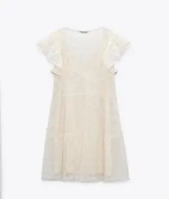 ZARA エンブロイドショートドレス タグなし 値下げ不可