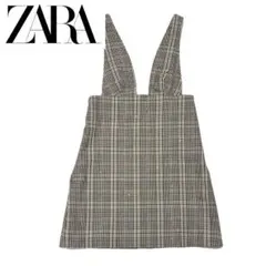 ZARA ザラ ジャンパースカート ワンピース チェック柄