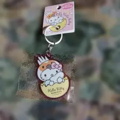 ご当地　ハローキティ アクリルキーホルダー　朱鷺　新潟　佐渡