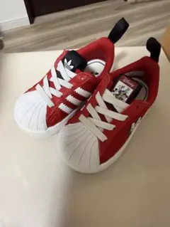 美品✨adidas ミニーマウス スーパースター 赤　12cm