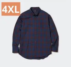 UNIQLO エクストラファインコットンブロードチェックシャツ 4XL