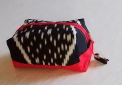 キャラメル型ポーチ　着物地ハンドメイド