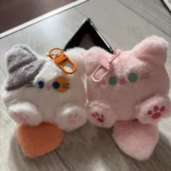 猫型ぬいぐるみ クリップ付き