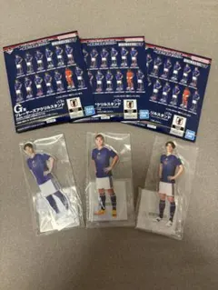 一番くじ　サッカー日本代表 アクリルスタンド 3種セット　堂安　鎌田　田中碧のサムネイル