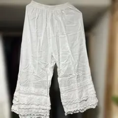 サマンサモスモスが、お好きな方ホワイト ペチパンツ レース付き