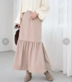 earth music&ecology ギャザー切替ボリュームスカート アース